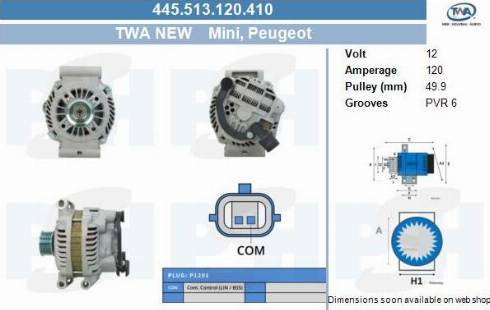 PSH 445.513.120.410 - Alternatore autozon.pro