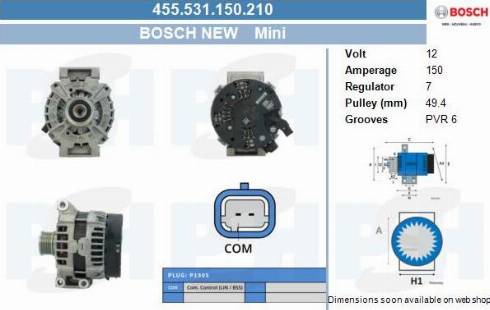 PSH 455.531.150.210 - Alternatore autozon.pro