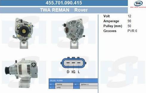 PSH 455.701.090.415 - Alternatore autozon.pro