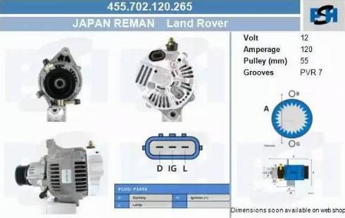 PSH 455.702.120.265 - Alternatore autozon.pro