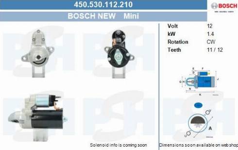 PSH 450.530.112.210 - Motorino d'avviamento autozon.pro