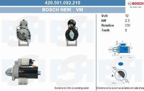 PSH 420.501.092.210 - Motorino d'avviamento autozon.pro