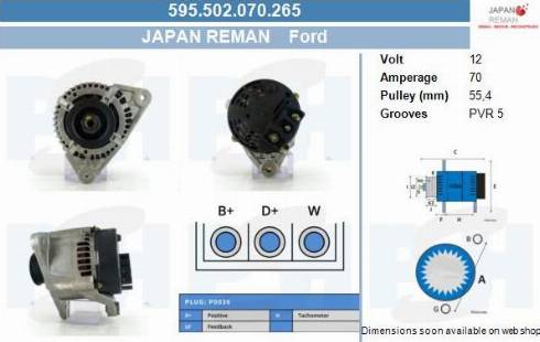 PSH 595.502.070.265 - Alternatore autozon.pro