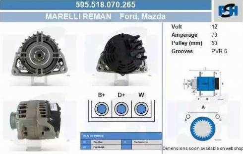 PSH 595.518.070.265 - Alternatore autozon.pro