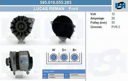 PSH 595.010.055.265 - Alternatore autozon.pro