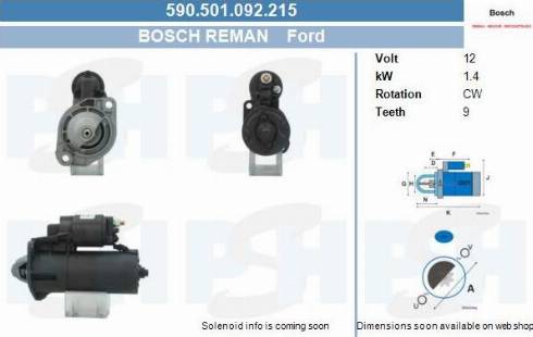 PSH 590.501.092.215 - Motorino d'avviamento autozon.pro