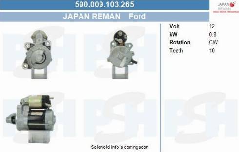 PSH 590.009.103.265 - Motorino d'avviamento autozon.pro