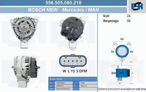 PSH 556.505.080.210 - Alternatore autozon.pro