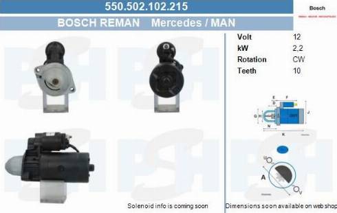 PSH 550.502.102.215 - Motorino d'avviamento autozon.pro