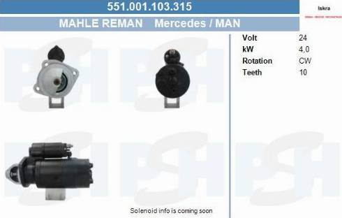 PSH 551.001.103.315 - Motorino d'avviamento autozon.pro