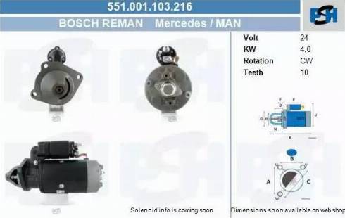 PSH 551.001.103.216 - Motorino d'avviamento autozon.pro