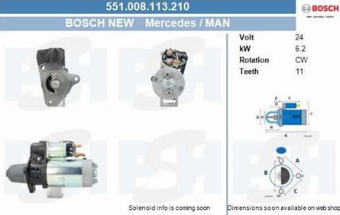 PSH 551.008.113.210 - Motorino d'avviamento autozon.pro