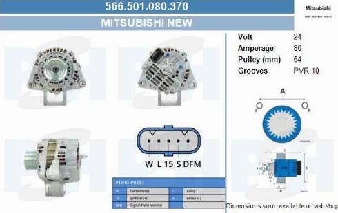 PSH 566.501.080.370 - Alternatore autozon.pro