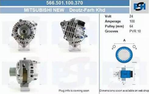 PSH 566.501.100.370 - Alternatore autozon.pro