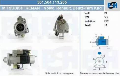 PSH 561.504.113.265 - Motorino d'avviamento autozon.pro