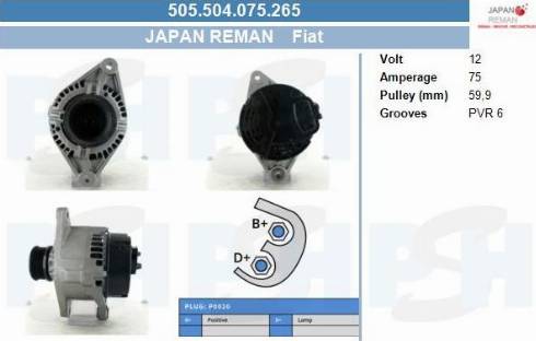 PSH 505.504.075.265 - Alternatore autozon.pro