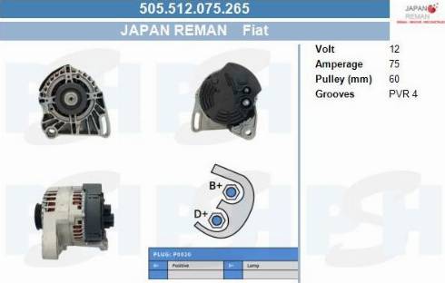 PSH 505.512.075.265 - Alternatore autozon.pro