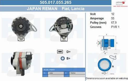 PSH 505.017.055.265 - Alternatore autozon.pro