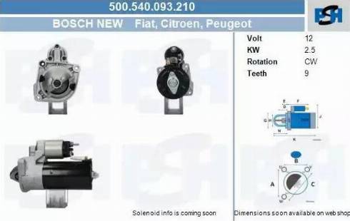 PSH 500.540.093.210 - Motorino d'avviamento autozon.pro