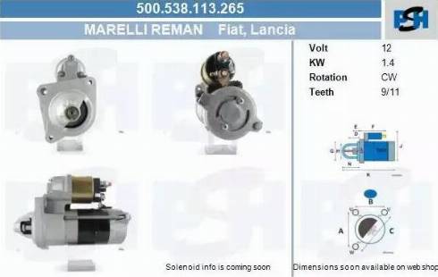 PSH 500.538.113.265 - Motorino d'avviamento autozon.pro