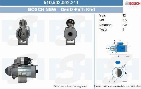 PSH 510.503.092.211 - Motorino d'avviamento autozon.pro