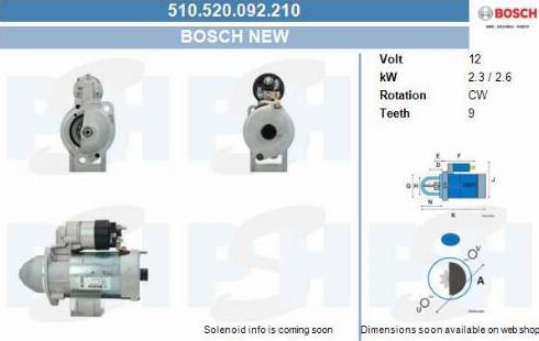 PSH 510.520.092.210 - Motorino d'avviamento autozon.pro