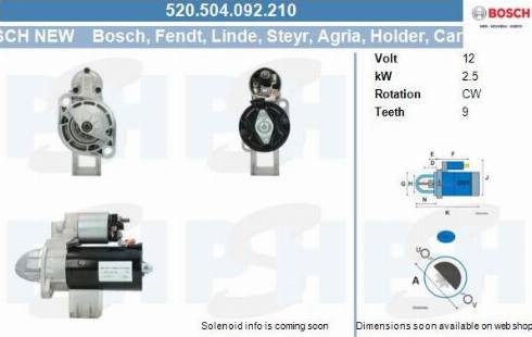 PSH 520.504.092.210 - Motorino d'avviamento autozon.pro