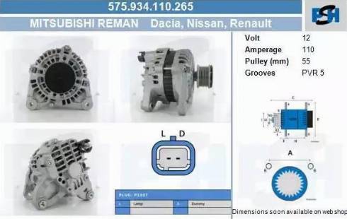 PSH 575.934.110.265 - Alternatore autozon.pro