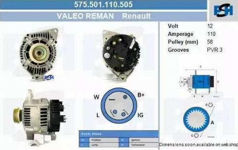 PSH 575.501.110.505 - Alternatore autozon.pro