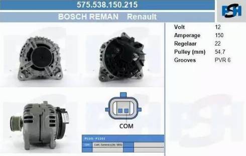 PSH 575.538.150.215 - Alternatore autozon.pro