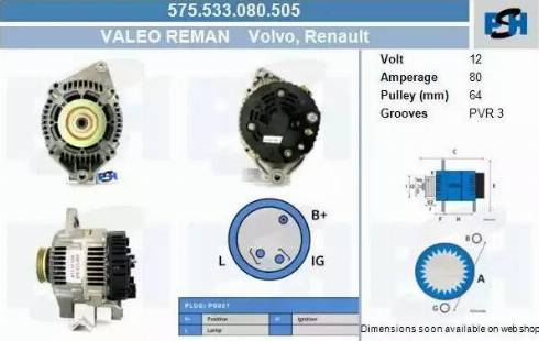 PSH 575.533.080.505 - Alternatore autozon.pro