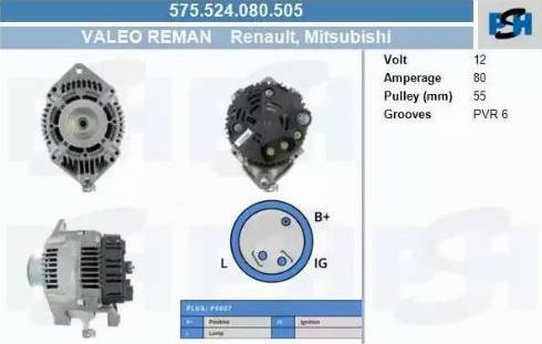 PSH 575.524.080.505 - Alternatore autozon.pro