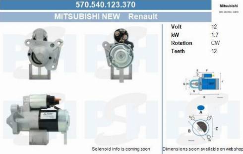 PSH 570.540.123.370 - Motorino d'avviamento autozon.pro