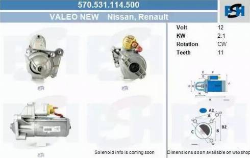 PSH 570.531.114.500 - Motorino d'avviamento autozon.pro