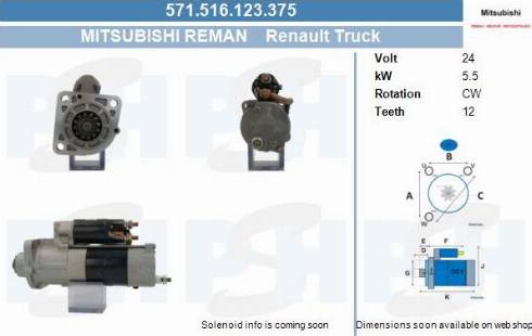 PSH 571.516.123.375 - Motorino d'avviamento autozon.pro