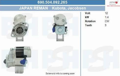 PSH 690.504.092.265 - Motorino d'avviamento autozon.pro