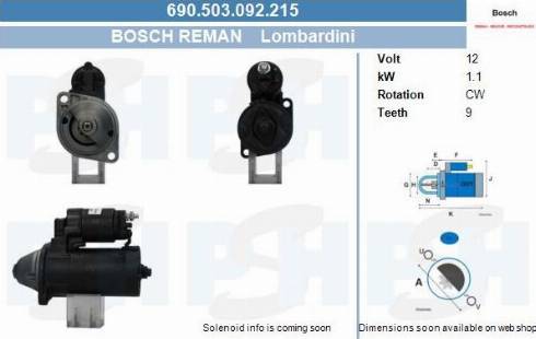 PSH 690.503.092.215 - Motorino d'avviamento autozon.pro