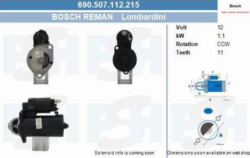 PSH 690.507.112.215 - Motorino d'avviamento autozon.pro