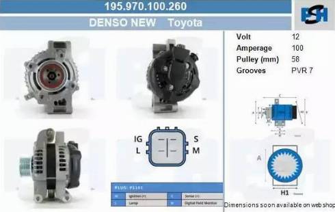 PSH 195.970.100.260 - Alternatore autozon.pro