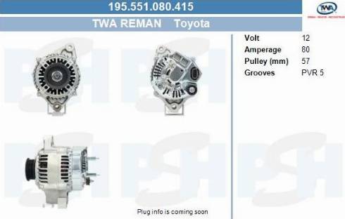 PSH 195.551.080.415 - Alternatore autozon.pro