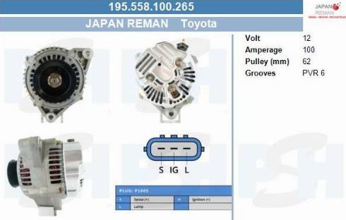 PSH 195.558.100.265 - Alternatore autozon.pro