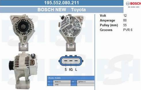 PSH 195.552.080.211 - Alternatore autozon.pro