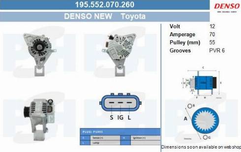 PSH 195.552.070.260 - Alternatore autozon.pro