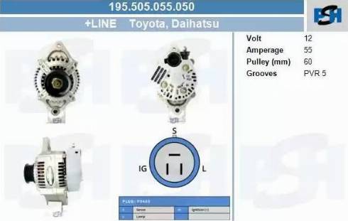 PSH 195.505.055.050 - Alternatore autozon.pro