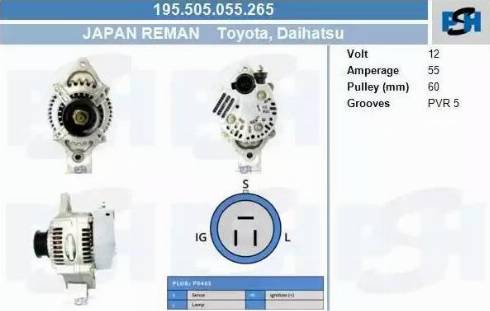 PSH 195.505.055.265 - Alternatore autozon.pro