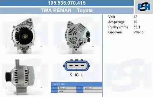 PSH 195.535.070.415 - Alternatore autozon.pro