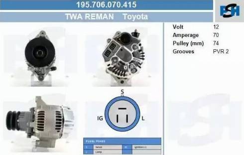 PSH 195.706.070.415 - Alternatore autozon.pro