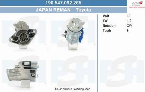 PSH 190.547.092.265 - Motorino d'avviamento autozon.pro