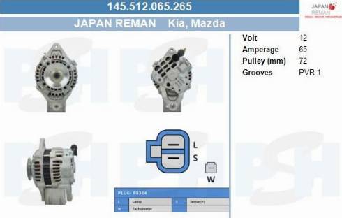 PSH 145.512.065.265 - Alternatore autozon.pro