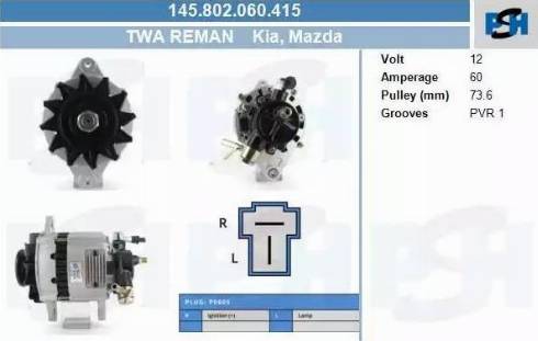 PSH 145.802.060.415 - Alternatore autozon.pro